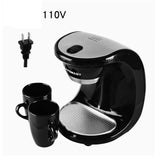 220V 450W household electric steam drip fully automatic dual cup hine, dual-use American coffee and te