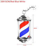 Rainproof Barber Pole LED Light Rotating Hair Salon Sign Wall Mount Energy Saving Wall Lamp Retro Style For Outdoor Indoor