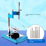 Blue dental laboratory simple measuring instrument visualizer adjustable base parallel viewing
