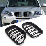 Gloss Black 51117237421 Front Kidney Grill Grille 51117210725 for F25 X3 2011-2014 Pre-LCI Models