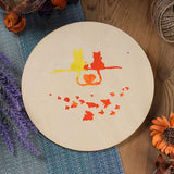 15PCS Round Kids Christmas Painting Toys Painted Wood Chip Household Decoration Board For DIY Craft