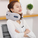 New Type Inflatable Microcurrent Electric Neck Heating Massage U Shape Massage Pillows With Battery Operated