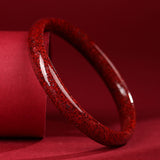 Women's Fashion Simple And Natural Raw Ore Cinnabar Crystal Sand Rough Stone Bracelet