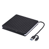 USB3.0 Type C External DVD RW Burner Slim Optical Disk Drive High Speed Transfer DVD Reader Plug and Play for Laptop PC Desktop