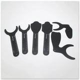6Pcs Dental Photo Contrast Background Board Autoclavable Oral Cheek Plate Intraoral Photographic Mirror Palatal Black Contraster