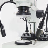 4 IN 1 Microscope Illuminator Set Stage 80 LED Ring 2 Gooseneck Lamp 6W + Bottom Base Light (110-240V AC Input)