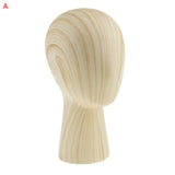 Fiberglass Wood Grain Mannequin Manikin Dummy Head Model Hair Wigs Cap Hat Display Holder Stand For Hat Wig Display Holder