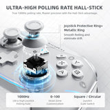 HE G5Pro Max Gaming Controller With Charging Dock RGB Wireless Gamepad Hall Effect Joystick Trigger For Switch PC Phone