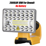 18W 2000LM LED Work Portable Outdoor Camping Light Rechargeable Lamps Flashlight for 18V Li-ion Battery