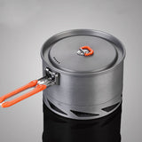 Camping Utensils Dishes Cookware Set For Picnic Hiking Heat Exchanger Pot Kettle Outdoor Tourism Tableware Heat Collecting Hard Alumina