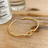 Korean Style 925 Sterling Silver Interlocking Bracelet Small Fashion