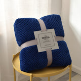 Solid colored thick flannel nap blanket, Christmas gift