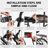 Aluminum Alloy MTB Quick Release Bicycle Cycle Shelf Strong Load-Bearing Bike Rear Rack 140kg Load