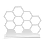 Natural Wood White Honeycomb Earrings Necklace Holder Jewelry Display Stand Earring Storage Rack