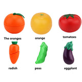 Children's Fruits Vegetables Cut And Play House Simulation Kitchen Toys 25-Piece Set Suitable For Children