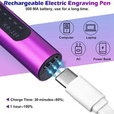 Electric Engraving Pen Kit Cordless Rechargeable Grinding Pen With 36 Bits Fit For Carving Glass