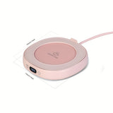 1pc, Smart 55°/131 ° F Thermostatic Heating Cup Mat, Coffee Cup For Heating Coffee, Beverages, Milk