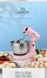 Multifunction High Capacity Stainless Steel Mixer, Dough Kneading hine, Butter Beat, Bread, 3.2L