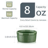 6pcs, Ramekins 8 OZ Oven Safe, Ceramic Ramekins For Baking, Porcelain Creme Brulee Ramekins For Desserts Puddings Souffle