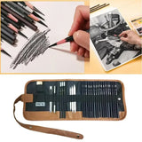 29pcs Sketch Pencil Set Professional Sketching Drawing Art Pencils Graphite Charcoal Stick Artist For Painter School Students