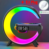Multifunction Wireless Charger Pad Stand Speaker TF RGB Night Light 15W Fast Charging Station for iPhone Samsung Xiaomi Huawei
