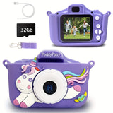 Updated HD Children's Digital Camera With Soft Protective Unicorn Case Toys