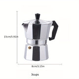1pc, Classic Stovetop Espresso And Coffee Maker - Reusable Aluminum Moka Pot For Italian And Cuban Coffee Brewing