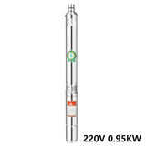 220V 0.95KW Large w Household Stainless Steel Deep Anti Sand High Lift Clean Water Pump Well Agricultural