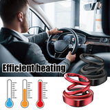 Portable Kinetic Air Aromatherapy Double Ring Rotating Solar Powered Car Perfume Diffuser Molecular Heater