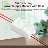 AC-DC AC100-264V to DC3.3V5V12V24V 5W Switching Supply Module with Case LED Power Plate