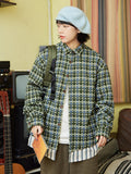 Women's Retro Stitching Lapel Small Fragrance Shirt Coat