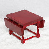 1/12 Scale Handcraft Wood Extendable Folding Table Desk Furniture For Dollhouse Living Room Ornament Accessory