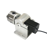 Claws Rotary 80mm Chuck 3 Jaws 4th Axis DM542 Drive For 20W 30W 50W Fiber Laser Nameplate Metal Marking Engraving hine