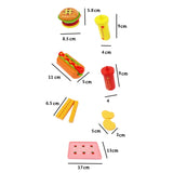 Wooden Simulation Strawberry Hamburger Set Kitchen Food Toys For Kids Pretend Playset