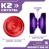 MAGICYOYO Responsive Yoyo Kids K2 Crystal , Dual Purpose Plastic Yo-Yo for Beginners, Replacement Unresponsive Ball Bearing