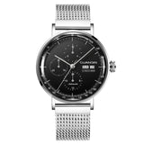 GUANQIN-Men's Automatic Mechanical Watch, Waterproof Men's Accessories, With Date Display And Power Reserve, Stainless Steel