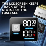 Kemei Electric Shaving Knife KM-1112 Reciprocating Smooth Head Genie Beard Knife LCD Digital Display Shaving Knife