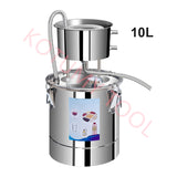 Household 10L DIY Stainless Steel Moonshine Still Alcohol Water Distiller Wine Brandy Essential Oil Brewing Kit