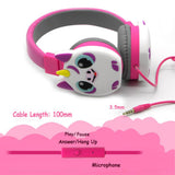 JINSERTA kids Headphones Cute Cartoon Unicorns Earphones Stereo Music Foldable Stretchable 3.5mm Wired Headphone