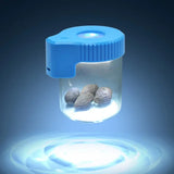 CRUSHER Luminous Dry Herb Grass Jar LED Transparent Magnifier Glass Storage Spices Tobacco Box Smoking Accessories