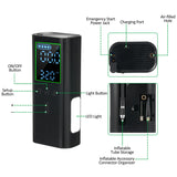 Cordless Mini Electric USB Pump Tire Iator Air Compressor for Car Bike Ball Iatables Auto Shut-Off with Pressure Gauge