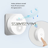 Home Wireless Self-electric Doorbell No Wiring Power-off Memory Habit Waterproof Works with Mijia App Smart Control