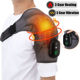 Electric Heating Belt Vibration Shoulder Massage Pad Support Brace Arthritis Joint Pain Relief Health Care