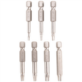 7Pcs Set Bit Screwdriver Drill Bits Screw Driver Magnetic 1/4Inch Hex Shank Hand Tools Five-Pointed Star Bore Hole