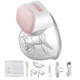 Bebebao Wearable Electric Pump Hands Free Breast Cup 8oz/240ml BPA-free 3 Modes 10 Suction Levels for Breastfeeding