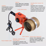 PPR Water Pipe Melter PE Hot Melt Heat Sealing Gun Melting High Power Butt Welding hine