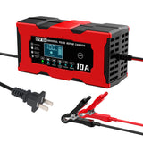 12V 10A Charger EU/US Plug Digital LCD Display Smart Charging Pulse Repair For Acid Iron Lithium Battery Car Accessories
