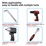 8/10PCS Set Car Repair Removal Tools Wrench Bar Hexagonal Socket Inside The Wind Cannon Universal Automotive Accessories