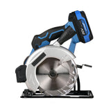 165mm Blade Wood Cordless Circular Saw Fast Charger 4300rpm Cutting Angle Adjustable Laser Base Plate