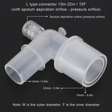 L Shaped Plastic Hose Connector Breathing Connection Adapter For Ventilation Tube Ventilator Accessories Medical Equipment